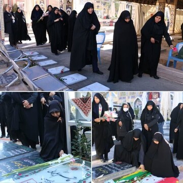 ادای احترام معاون امور زنان و خانواده رئیس جمهور به شهدای حادثه تروریستی کرمان
