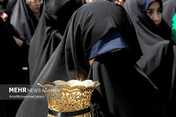 دسته عزاداری خادمان بانوی کرامت در روز شهادت جوادالائمه