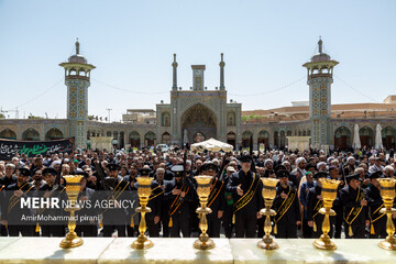 دسته عزاداری خادمان بانوی کرامت در روز شهادت جوادالائمه