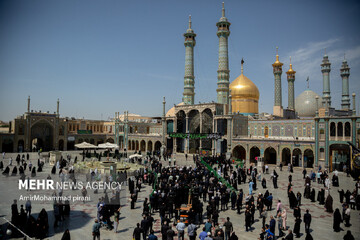 دسته عزاداری خادمان بانوی کرامت در روز شهادت جوادالائمه
