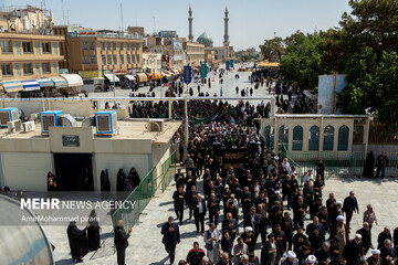 دسته عزاداری خادمان بانوی کرامت در روز شهادت جوادالائمه