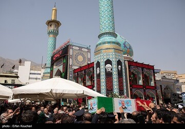 مراسم خاکسپاری شهدای اقتدار ایران در امامزاده صالح(ع)