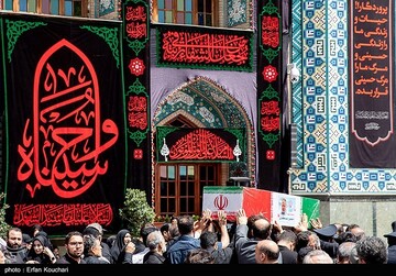 مراسم خاکسپاری شهدای اقتدار ایران در امامزاده صالح(ع)