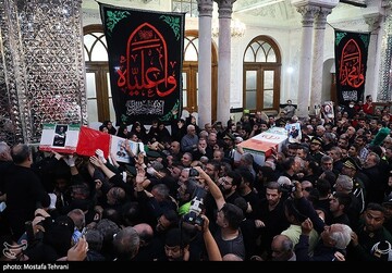 تشییع و خاکسپاری پیکر شهید «حسین سلامی» در حرم عبدالعظیم(ع)
