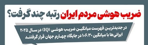 اینفوگرافیک/ ضریب هوشی مردم ایران رتبه چند گرفت؟
...