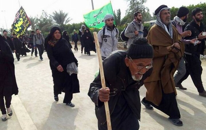 مراقبت از سالمندان در پیاده روی اربعین سالمندان