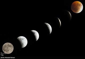 ماه‌گرفتگی در آسمان تهران