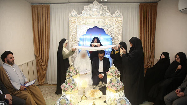 پیوند آسمانی ۲۱۰ زوج جوان در حرم حضرت فاطمه معصومه(س) اتاق عقد