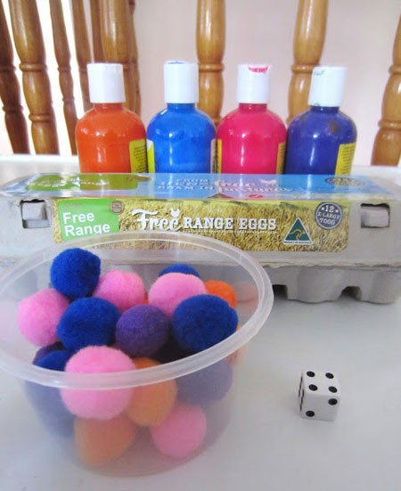 بازی اعداد و رنگها با شانه تخممرغ