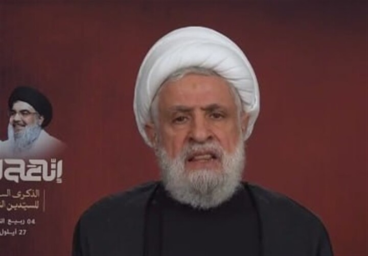 شیخ نعیم قاسم: راه شهید نصرالله ادامه دارد