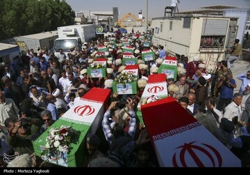 بازگشت پیکر 44 شهید از مرز شلمچه به کشور
