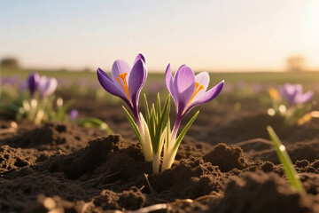 آغاز برداشت زعفران و پیشتازی کنگاور در تولید کلزا