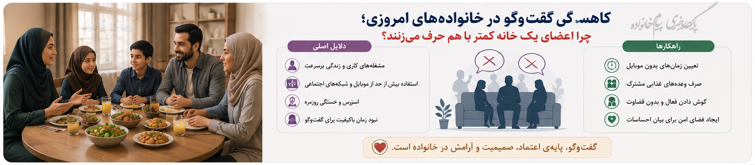 کاهش گفتوگو در خانوادههای امروزی/ چرا اعضای یک خانه کمتر با هم حرف میزنند؟