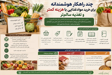 چند راهکار هوشمندانه برای خرید مواد غذایی با هزینه کمتر و تغذیه سالم‌تر +اینفوگرافی